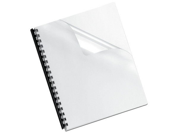 Cubierta Fellowes (52043) para Engargolado Carta, Transparente, 180 Micras, paquete con 25 Piezas