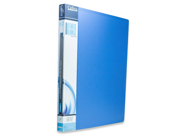 Folder Plástico Celica CO-201A-SBE, Folder con Broche de Palanca, Tamaño Carta, Material Plástico, Color Azul.