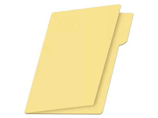 Folder tamaño Carta Fortec, Color amarillo, Paquete con 100 Piezas.