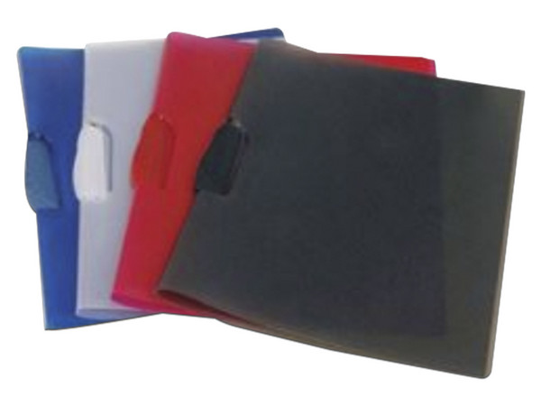 Folder Plástico Mae, con Clip, Colores Surtidos, Caja con 5 Piezas.