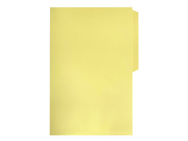Folder Manila Oxford Tamaño Oficio, Ceja de 1/2, Color Amarillo, Caja con 100 piezas.