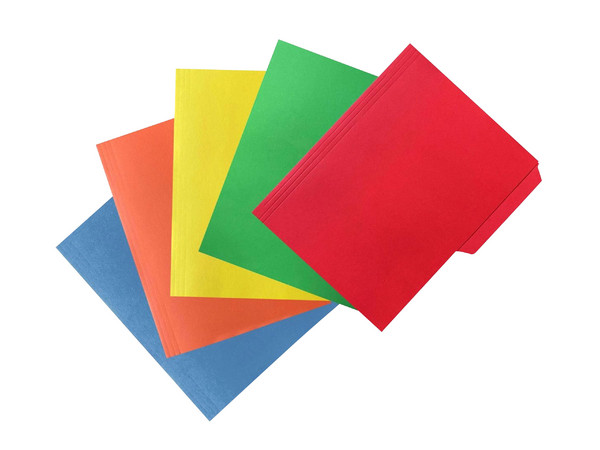 Folder Oxford, Tamaño Carta, Color Surtido, Caja con 100 Piezas.