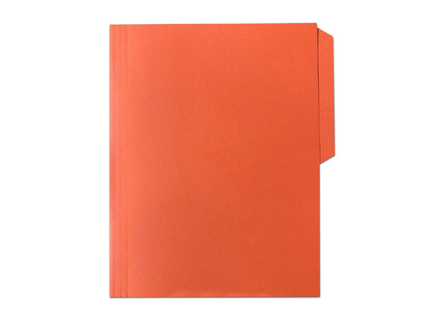 Folder Oxford 1/2 Ceja, Tamaño Carta, Color Naranja, Caja con 100 Piezas.