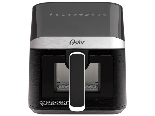Freidora de Aire Oster CKSTAF40WDDF, Recubrimiento Diamond Force, 10 programas, Panel Digital, 1300W, Color Negro.