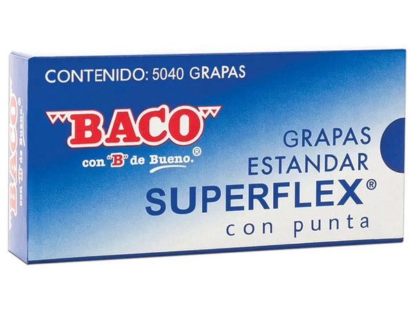 Grapas Estándar BACO SuperFlex, Caja de 5040 Piezas.