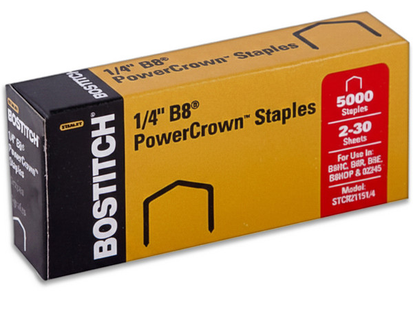 Grapa Power Crown Bostitch 1/4'' B8, 5000 Pzas.