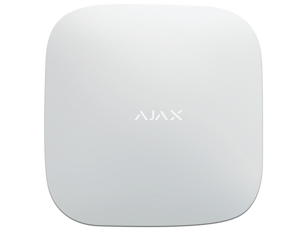 Panel de Control de inteligente Ajax Hub 2 4G, 2000m de Alcance, 100 Dispositivos, Ethernet, LTE. Color Blanco.