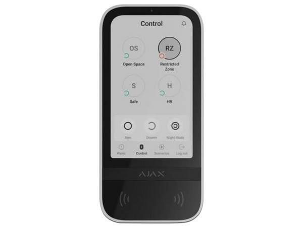 Teclado Inalámbrico AJAX KeyPad TouchScreen, Pantalla de IPS de 5