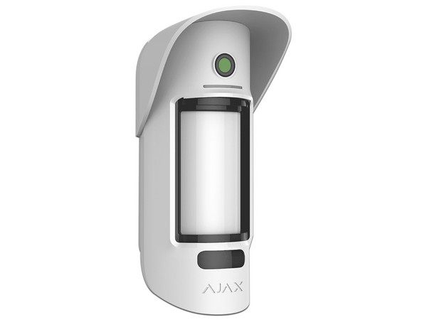 Detector de Movimiento Inalámbrico Ajax MotionCam Outdoor, Cámara integrada, Detector de mascotas, Foto Bajo Demanda (PhOD), IP56, Color Blanco.