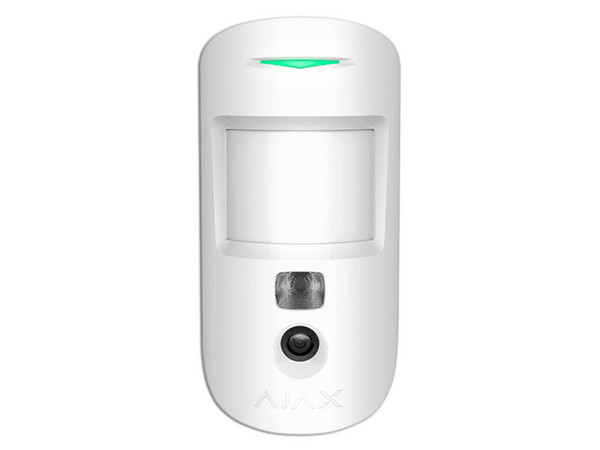 Detector de Movimiento Inalámbrico Ajax MotionCam, Cámara integrada, Detector de mascotas, Foto Bajo Demanda (PhOD), IP50, Color Blanco.