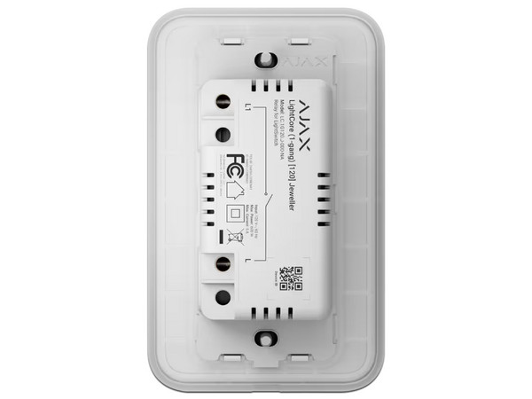 Tapa para Interruptor LightCore Ajax Systems SoloButton, 1 Posición. Color Blanco.