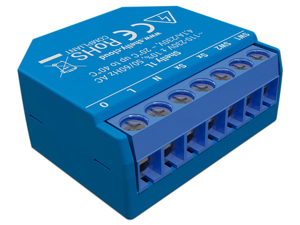 Relevador Allterco Shelly 1L, Interruptor Wi-Fi Industrial y Residencial inteligente, Hasta 5A, Soporta Google, Alexa, Nube P2P y Control Local.
