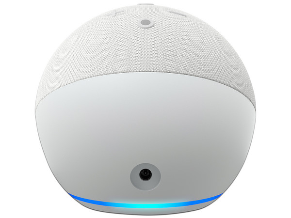 Bocina Inteligente Amazon Echo Dot Quinta Generación con Alexa y Reloj, Color Blanco.