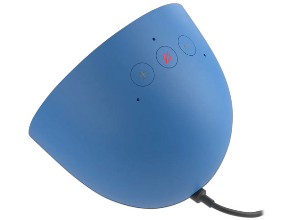 Bocina Inteligente Amazon Echo Spot con Alexa, Wi-Fi, Color Azul.