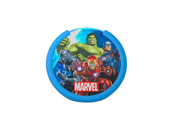 Bocina Inteligente Amazon Echo Pop Kids, Wi-Fi, Diseño Marvel Avengers.