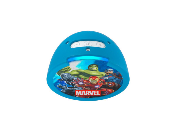 Bocina Inteligente Amazon Echo Pop Kids, Wi-Fi, Diseño Marvel Avengers.