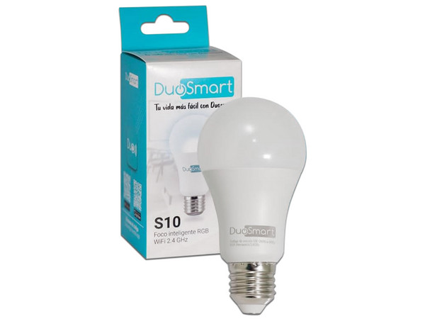 Foco Inteligente DuoSmart S10, Luz RGB, Compatible con Alexa y Google Home.