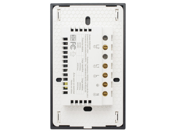 Apagador Inteligente Epcom SHS412W, 2 Regresos, Conexión Wi-Fi 2.4 Ghz, Compatible con Amazon Alexa y Google asistente, Color Negro.