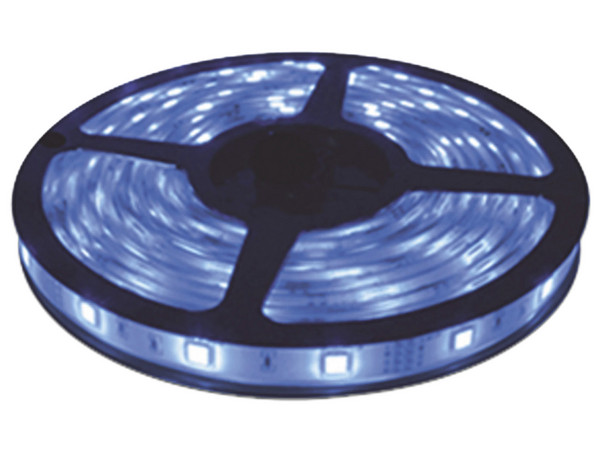 Tira LED JWJ JLTL-5050-IP20, 22W, IP65, 5m, Color Azul. Requiere Adaptador Modelo JPY-04 (No Incluido).