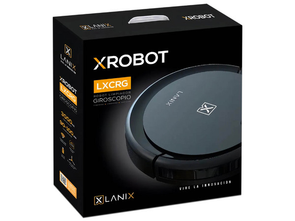 Robot Aspiradora Inteligente Lanix XRobot LXCRG, Barre y Trapea, 2600mAh, Compatible con Google Assistant y Amazon Alexa, Color Negro.