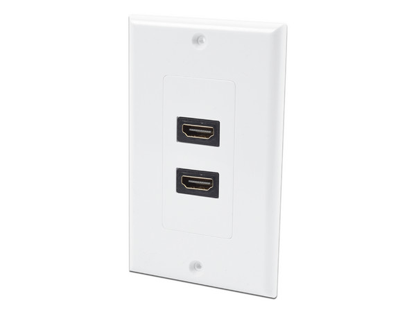 Placa de Pared LinkedPro LP-FP-091 de 2 puertos HDMI (Hembra). Color Blanco