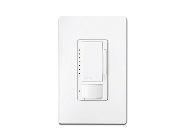 Atenuador con sensor de presencia Lutron, apagado automático, ideal para dormitorios, recamaras o cocina.