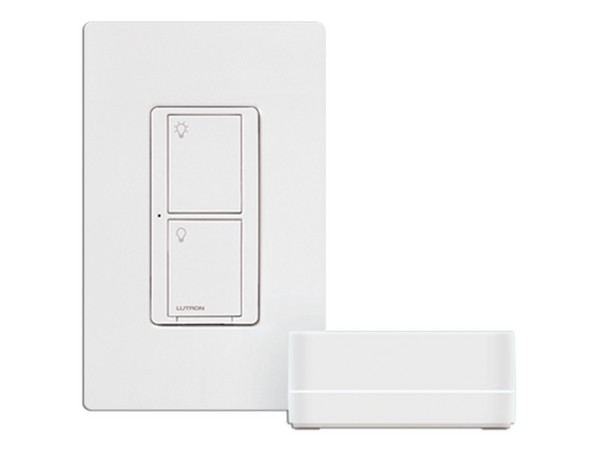Kit Hub Controlador LUTRON ELECTRONICS PBDGPKG1WS, Interruptor On/Off con Placa, Color Blanco.