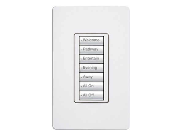 Teclado Seetouch LUTRON RRDW7BWH 7, Botones Programables, Color Blanco.