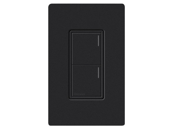 Botonera Sunnata Lutron RadioRa3 Negra, 2 botones, programe escenas diferentes en cada botón.