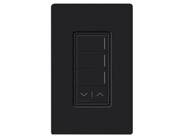 Botonera Sunnata LUTRON RRSTW2BSW con 2 Escenas RA3, Programable con Escenas Diferentes en Cada Botón, Color Negro.