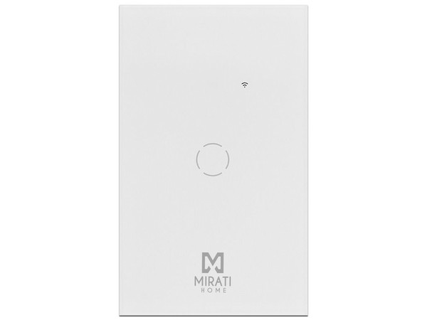 Apagador Inteligente Mirati M1SI2 Touch, Conexión Wi-Fi, Compatible con Amazon Alexa y Google asistente, Color Blanco.