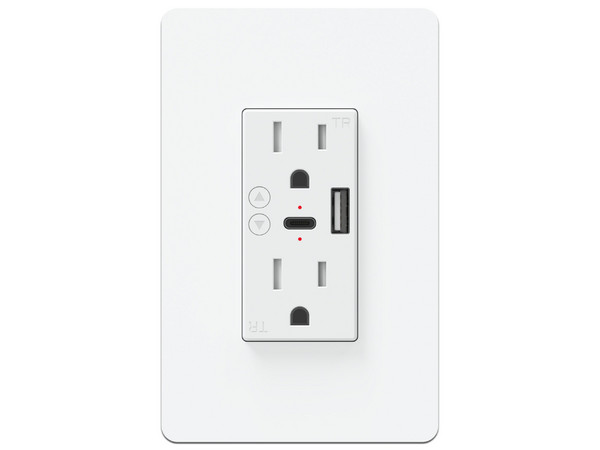 Contacto Inteligente Mirati MCP2, 2 Contactos, 1 Puerto USB Tipo A, 1 Puerto USB Tipo C, Compatible con Android e iOS.