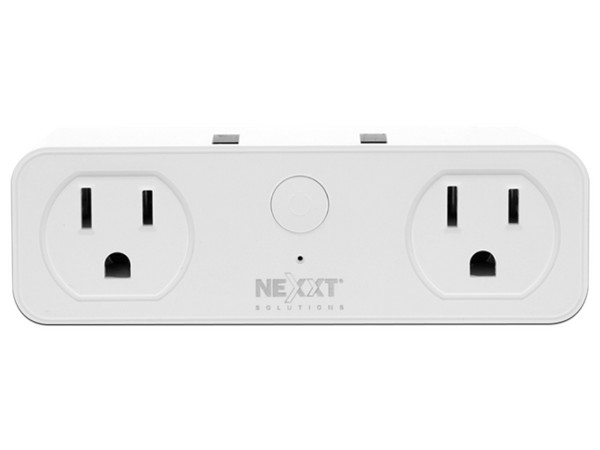 Enchufe inteligente Wi-Fi Nexxt Solutions, 2 x NEMA 5-15R, 2 x USB. Color Blanco.