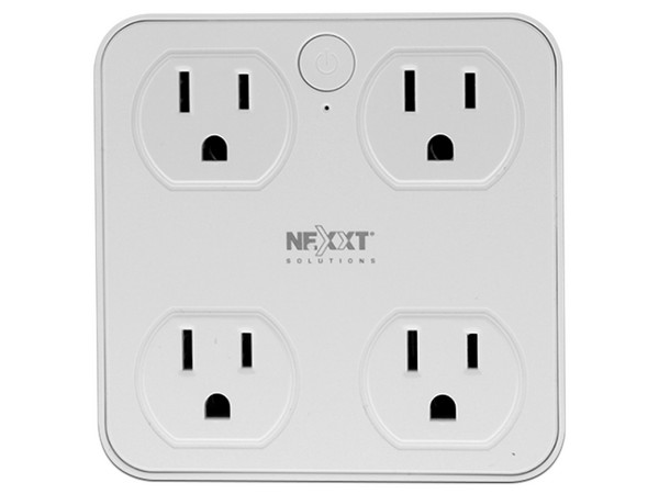 Enchufe inteligente Wi-Fi Nexxt Solutions, 4 x NEMA 5-15R, 4 x USB. Color Blanco.
