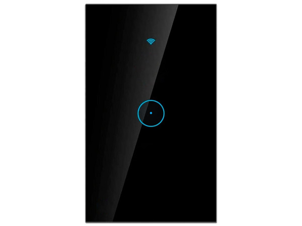 Interruptor de Luz Inteligente, Wi-Fi, 1 Vía. Color Negro.