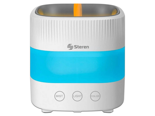 Humidificador y Difusor de Aroma Steren AIR-430, 130ml, USB-C, Color Blanco.