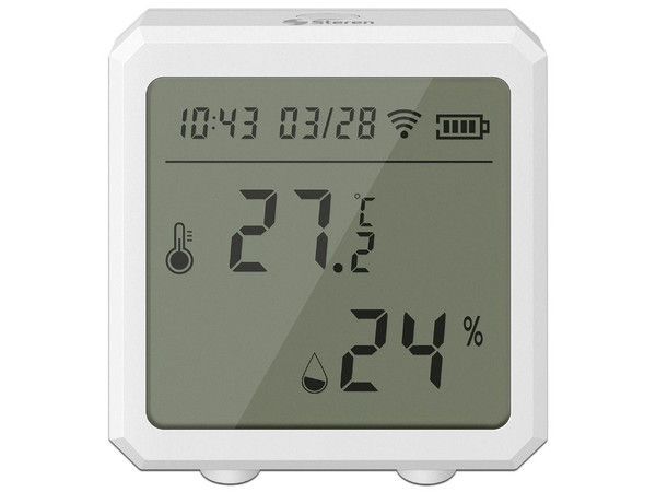 Sensor Wi-Fi Steren, Temperatura y Humedad con Pantalla Digital.
