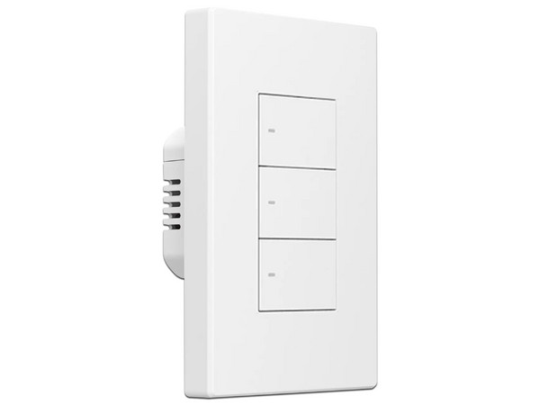 Apagador de Pared Touch Sonoff M5-3C-120W, 3 Canales, Wi-Fi, Compatible con Google Home y Alexa. Color Blanco.