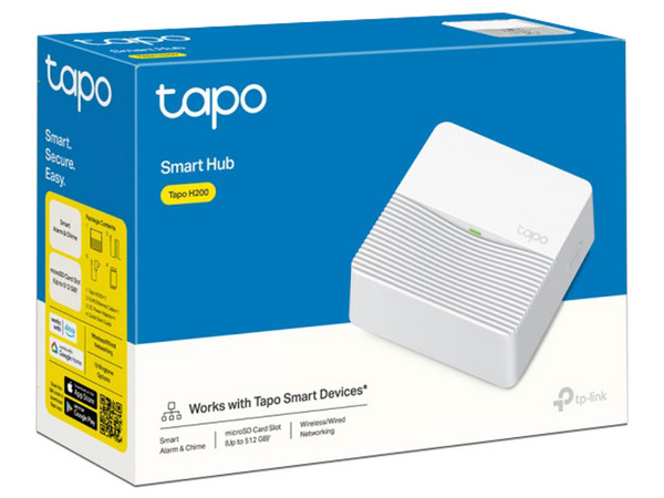 Hub inteligente TP-Link TAPO H200, Hasta 644 dispositivos, Alarma Integrada, Ranura MicroSD, Compatible con Sistemas TAPO. Color Blanco.