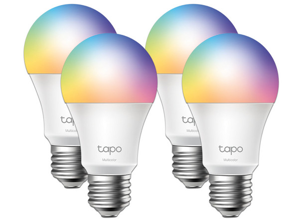 Kit de Focos Inteligentes Tapo L530E WiFi 4 Unidades, 16M Colores, Regulables, Alexa y Google Assistant.