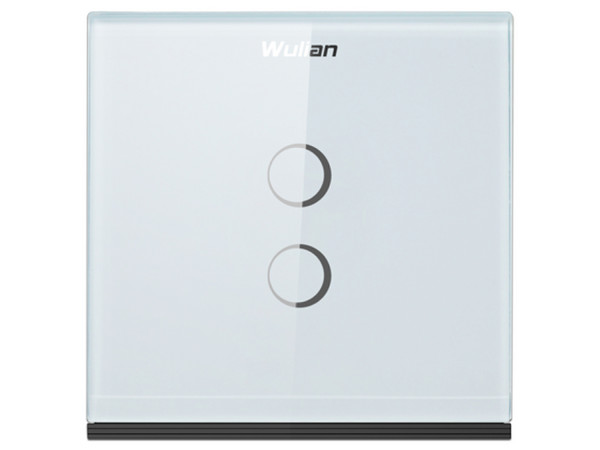 Interruptor Inteligente WULIAN SWITCHT2LN, Touch LN, 2 Botones, 10 Amp, Inalámbrico.