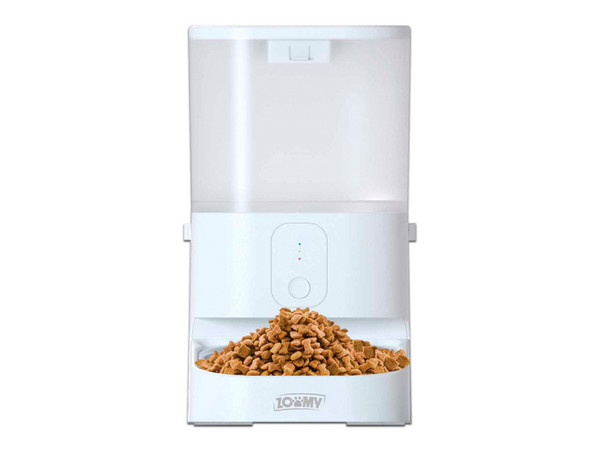 Comedero Inteligente para Mascotas Zoomy ZPF02 de 6L, Wi-Fi de 2.4GHz, Plato de acero inoxidable. Color Blanco.