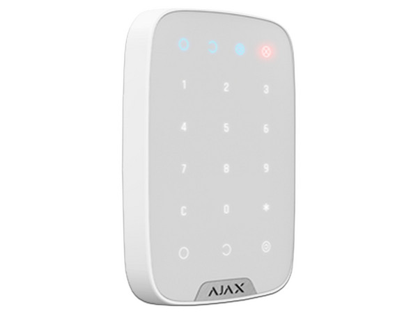 Teclado Táctil AJAX Keypad W, Inalámbrico con Soporte de Pared. Color Blanco.