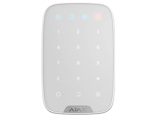 Teclado Táctil AJAX Keypad W, Inalámbrico con Soporte de Pared. Color Blanco.