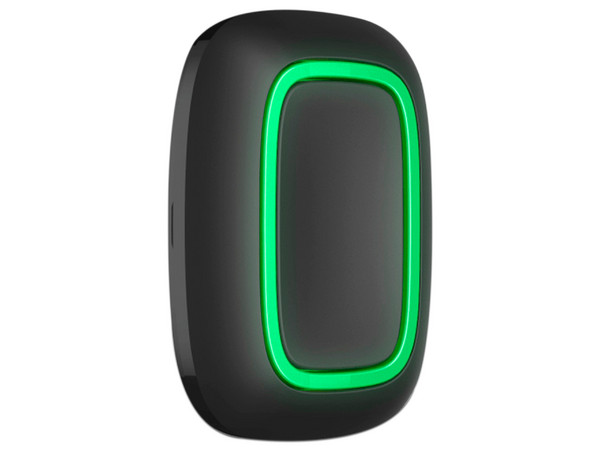 Botón de alarma inalámbrico AJAX Button W para Hubs y repetidores de señal de radio, IP55. Color Negro