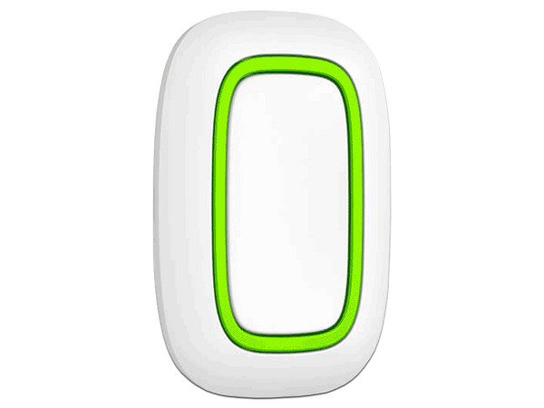 Botón de alarma inalámbrico AJAX Button W para Hubs y repetidores de señal de radio, IP55. Color Blanco