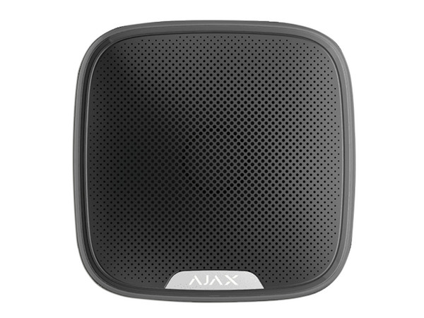Sirena Inalámbrica Ajax StreenSiren, Hasta 113 dB, IP54, Protección contra falsificaciones, Color Negro.