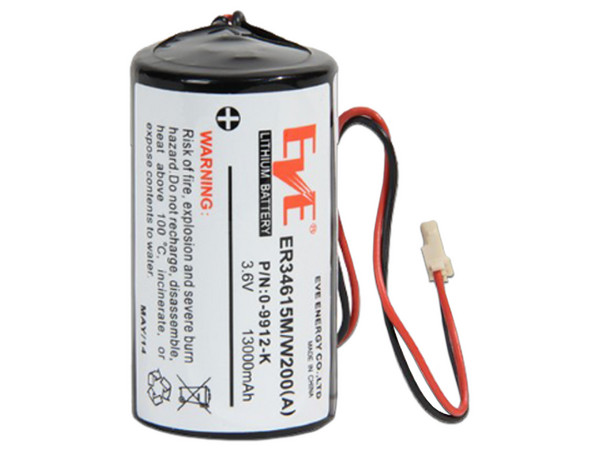 Batería De Litio DSC de 3.6VCD, 13Ah, Para Sirena PG9901/PG9911.