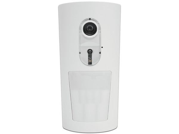 Detector de movimiento Inalámbrico DSC PGP9934P, Cámara HD, Alcance de 12m, Compatible con NEO, PRO, Qolsys, Color Blanco.
