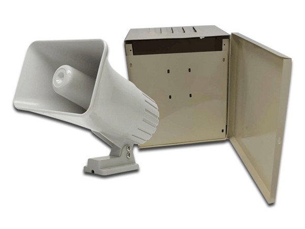 Sirena para exterior DSC de 30W, Incluye gabinete. Color Blanco.